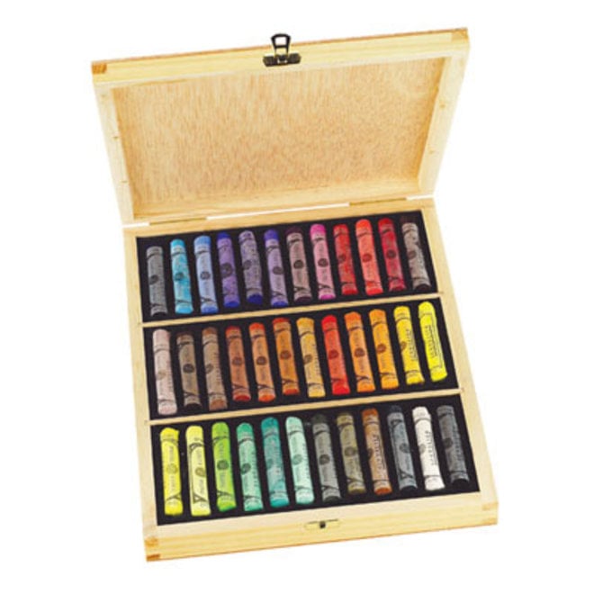 Sennelier Extra-Soft Pastel Full Stick Sets, 36-Color Wood Box Set