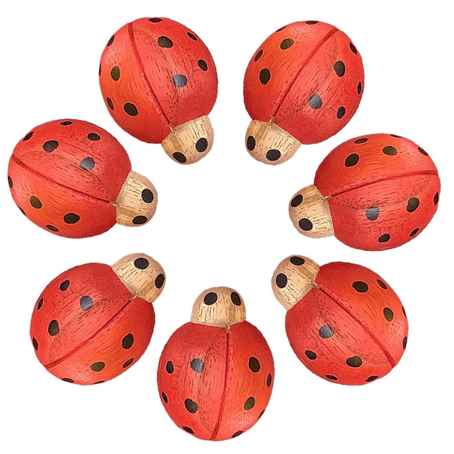 Papoose Toys Ladybugs Red 7pcs