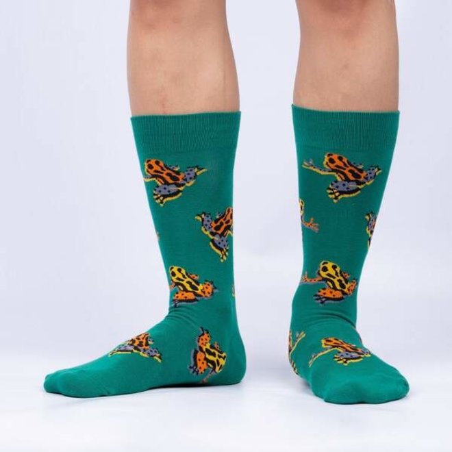 SOCK IT TO ME: MENS CREW SOCKS - Poison Dart Frog - Endeavours ThinkPlay