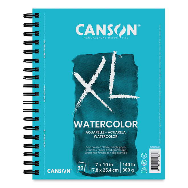 Canson Xl Watercolour Pad 140Lb 300Gsm  7X10" 30 Sheets Per Pad