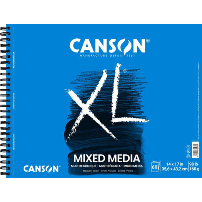 Canson XL Coil-bound Mix Media Pad 14x17" 60 sheets