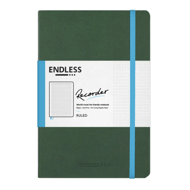 Recorder Notebook by Endless Paper A5 - Forest Canopy - Ruled