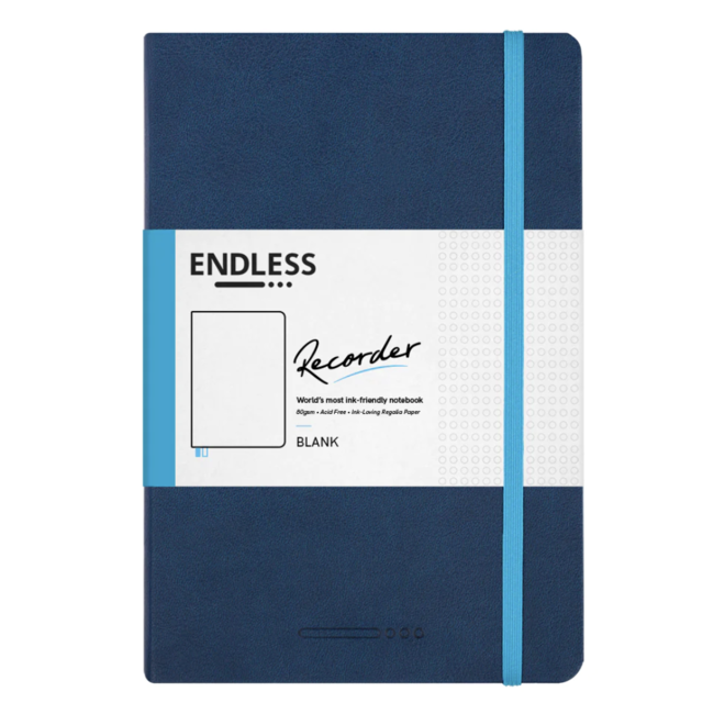 Recorder Notebook by Endless Paper A5 - Deep Ocean - Blank