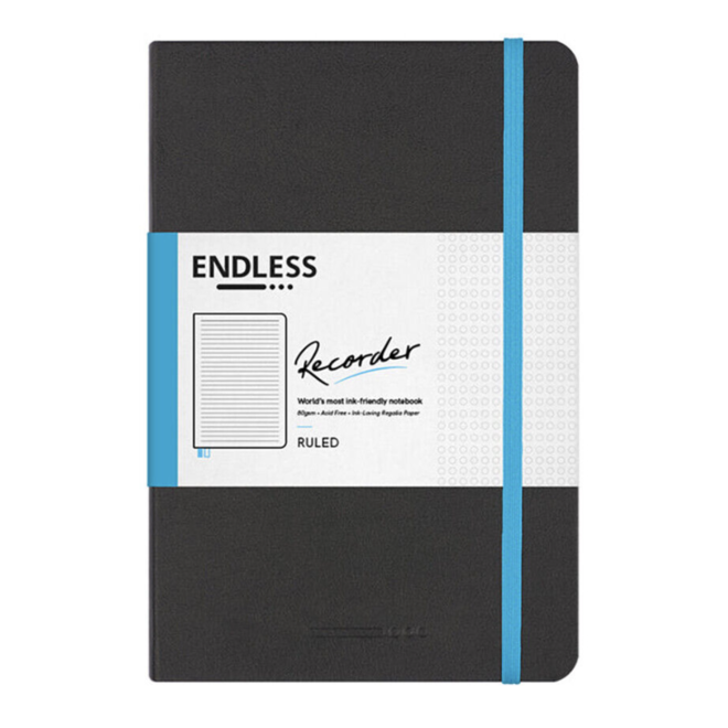 Recorder Notebook by Endless Paper A5 - Infinite Space - Ruled