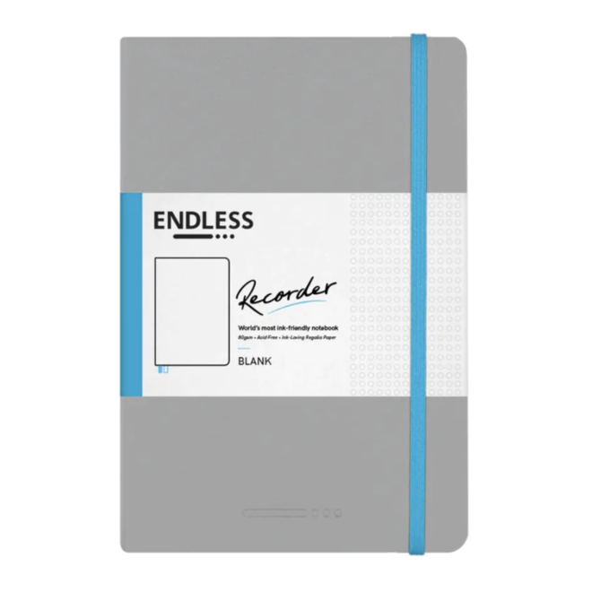 Recorder Notebook by Endless Paper A5 - Mountain Snow - Blank