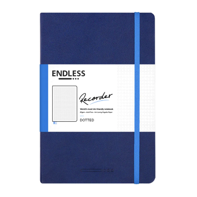 Recorder Notebook by Endless Paper A5 - Deep Ocean - Dotted