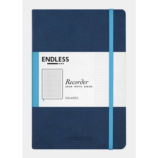 Recorder Notebook by Endless Paper A5 - Deep Ocean - Squared