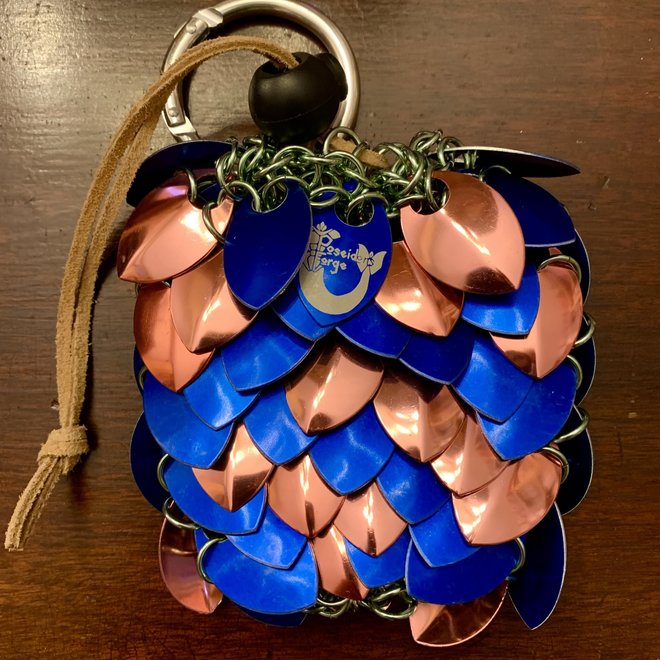 Poseidon's Forge: Scalemail Dice Bag - Nereid's Crown (Blue, Pink) *with Clip