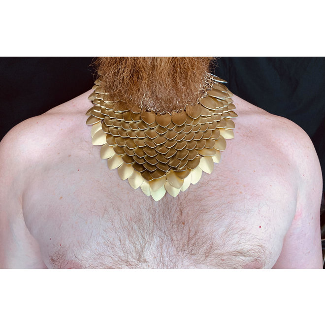 Poseidon's Forge: Satyr Scalemail Gorget (Gold)