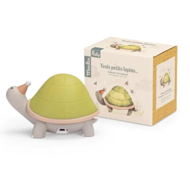 MOULIN ROTY - Trois Petits Lapins - Turtle Night Light USB