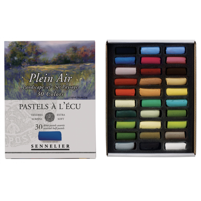 Sennelier Extra-Soft Half Pastels - 30-Color Landscape Set