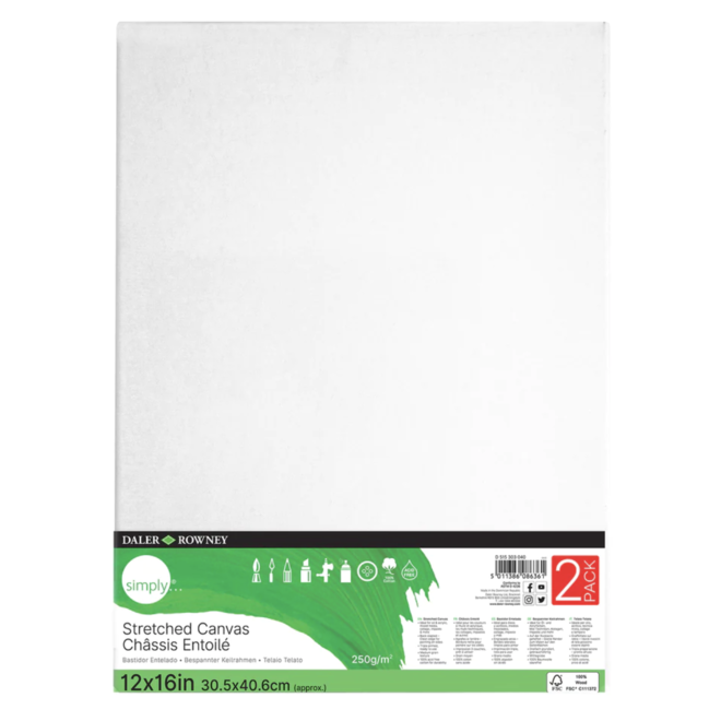 Strathmore 300 Series Cotton Canvas Panel 12x16 (3-Pack)