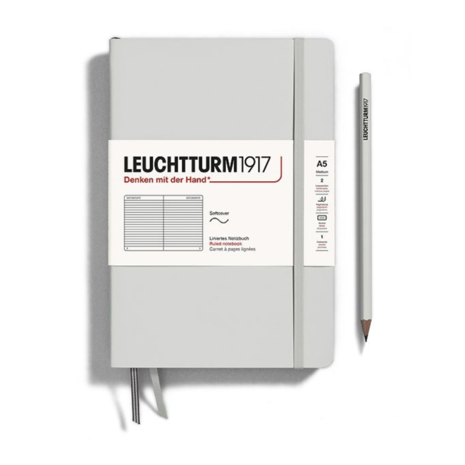Leuchtturm1917 Notebook Softcover Ruled Light Grey