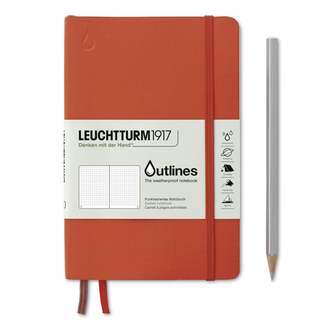 Leuchtturm1917 Notebook Outlines Dotted Signal Orange