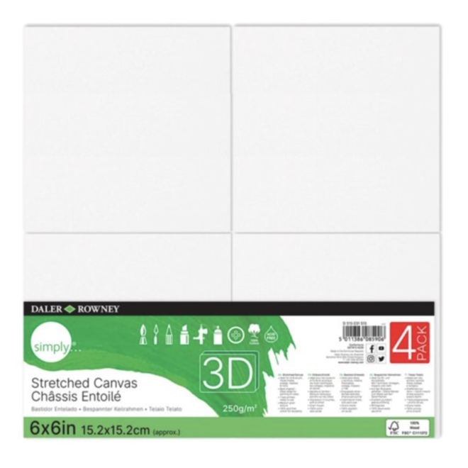 4 Packs: 6 ct. (24 total) 10 x 20 Super Value Canvas Pack by