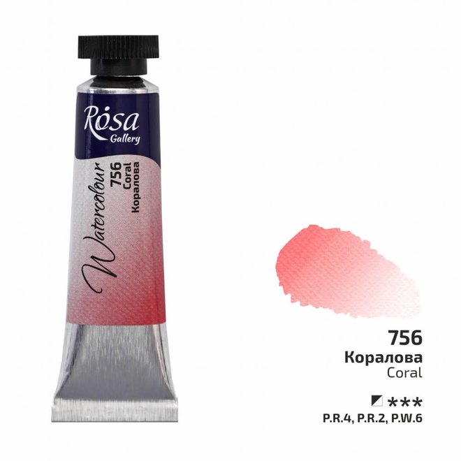Rosa Watercolour 10Ml Tube Coral 756