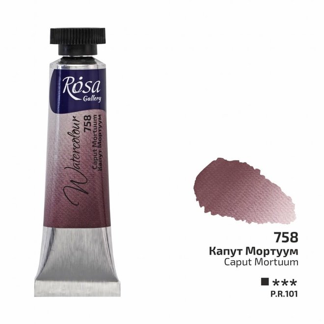 Rosa Watercolour 10Ml Tube Caput Mortuum 758