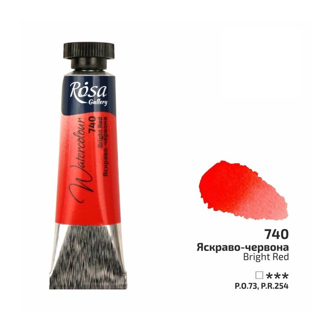 Rosa Watercolour 10Ml Tube Bright Red 740