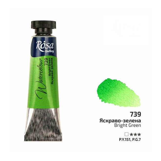 Rosa Watercolour 10Ml Tube Bright Green 739