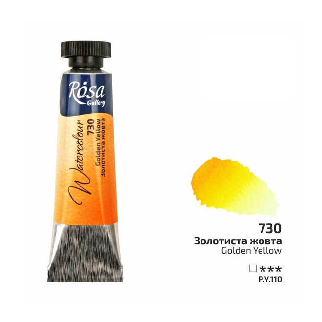 Rosa Watercolour 10Ml Tube Golden Yellow 730