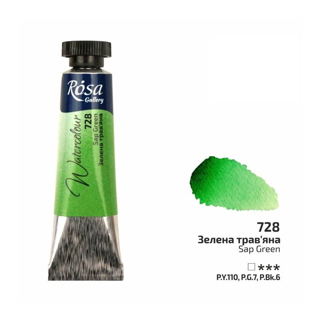 Rosa Watercolour 10Ml Tube Sap Green 728