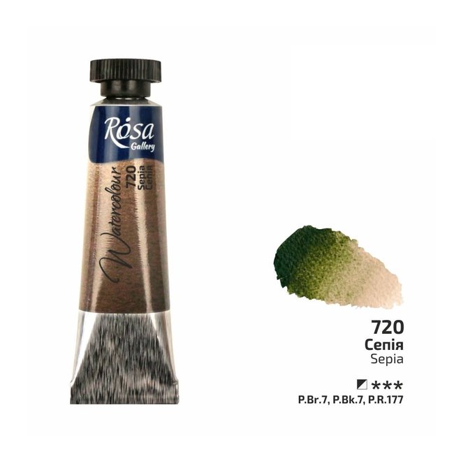 Rosa Watercolour 10Ml Tube Sepia 720