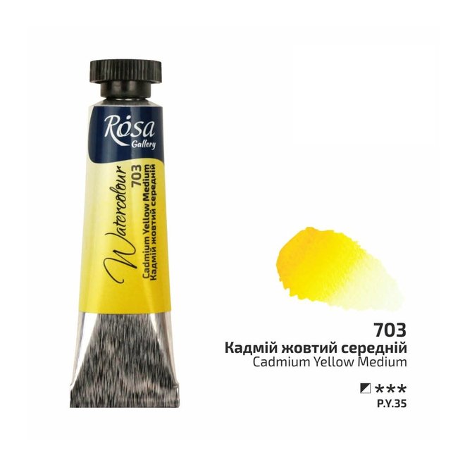 Rosa Watercolour 10Ml Tube Cadmium Yellow Medium 703