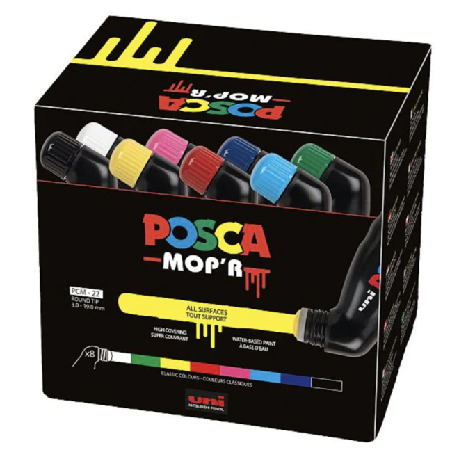 Posca Acrylic Marker Pcm-22 Mopr Mop'r Set/8