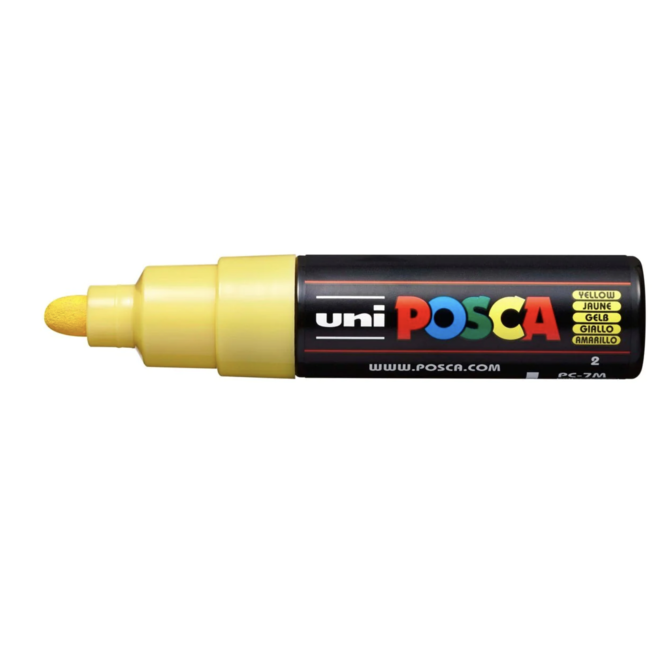 Posca Acrylic Marker Pc-7M Broad Bullet Yellow