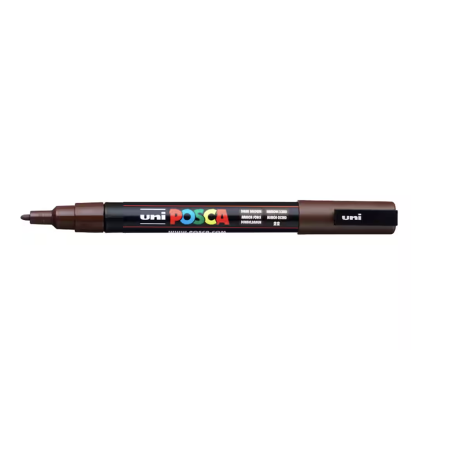 Posca Acrylic Marker Pc-3M Fine Dark Brown
