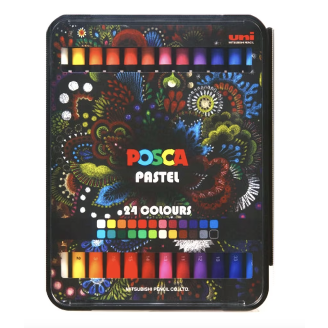 POSCA Pastel Pencil Set, 24-Color Set