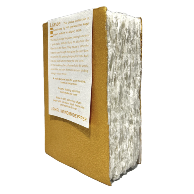 Liasse Soft-Cover Handmade Books, Speckled Gold - 4.7" x 7.1", 180 Pgs./Bk.