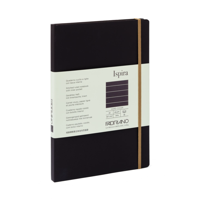 Fabriano Ispira Hard-Cover Notebooks, 5.8" x 8.3" (A5) - Dotted BRW 96S