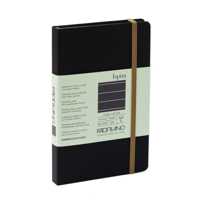 Fabriano Ispira Hard-Cover Notebooks Lined, 3.5" x 5.5" BRW 96