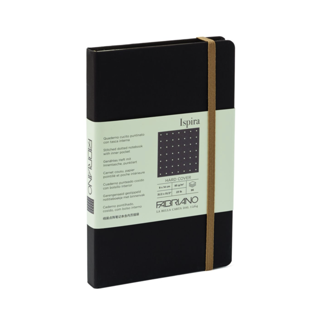 Fabriano Ispira Hard-Cover Notebooks Dotted, 3.5" x 5.5" BRW 96