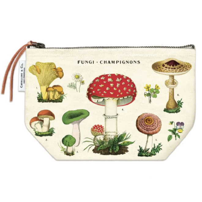 Cavallini & Co Cotton Pouch - Mushrooms