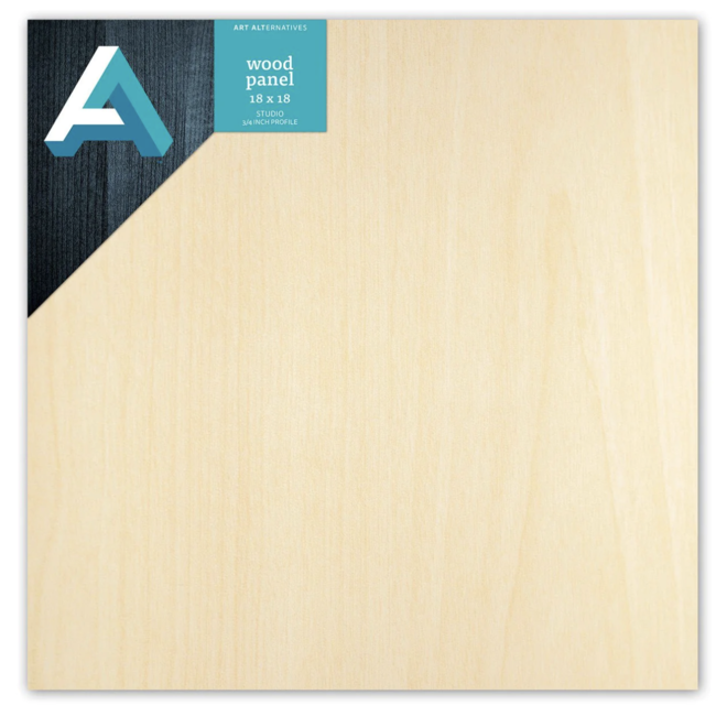 Art Alternatives Wood Panel 3/4 inch Cradled Studio Profile 18x18