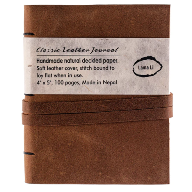 Lamali Leather Soft-Cover Handmade Journals, 4" X 5" - 200 Pages