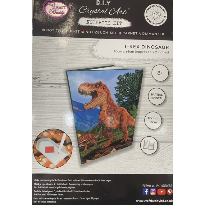 Diy Crystal Art Notebook Kit TRex Dinosaur Endeavours ThinkPlay