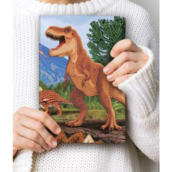 DIY Crystal Art Notebook Kit: T-Rex Dinosaur