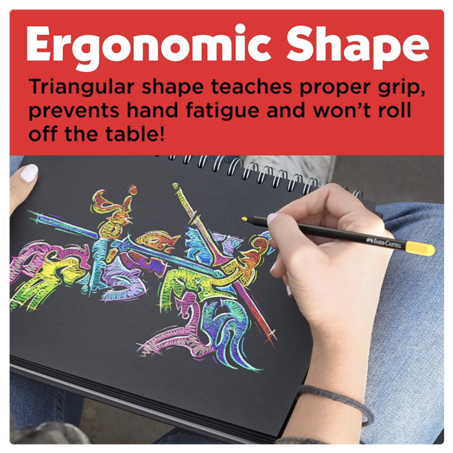 Faber Castell Black Edition Color Pencil Neon & Pastel Carded Tin/12