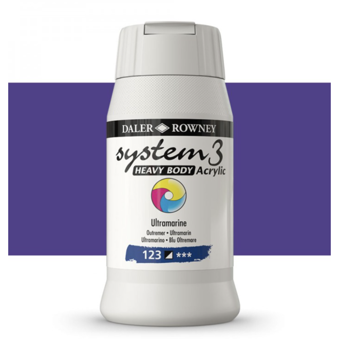 Daler-Rowney System3 Acrilico 500ml - Colore Vermilion Hue, Prodotto Nel Regno Unito