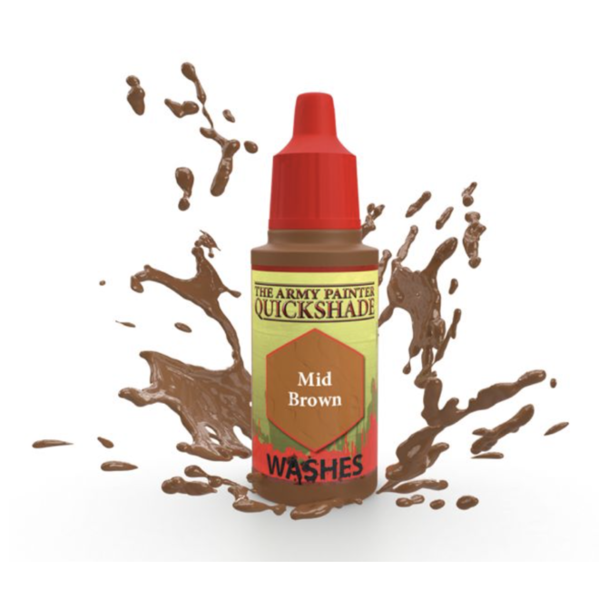 The Army Painter: 18Ml Warpaint Wash - Mid Brown