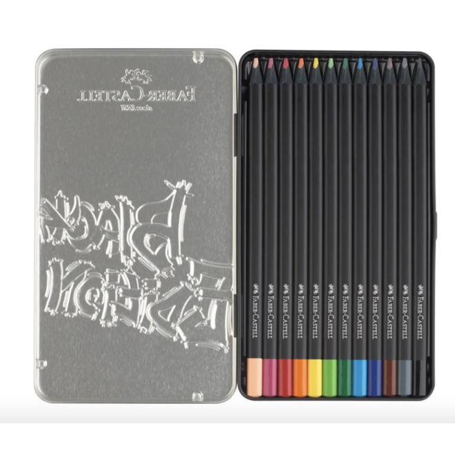 Faber Castell Black Edition Color Pencil Tin/12