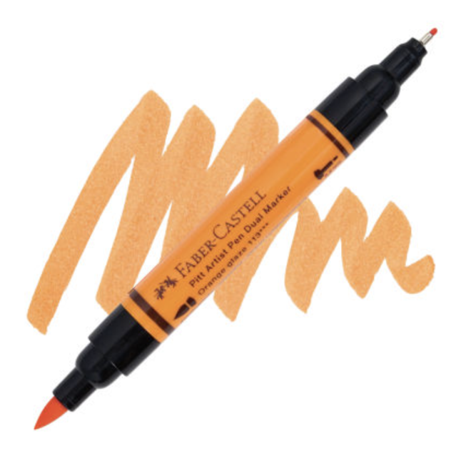Faber Castell Pitt Artist Pen 113 Dual Marker Orange Glaze