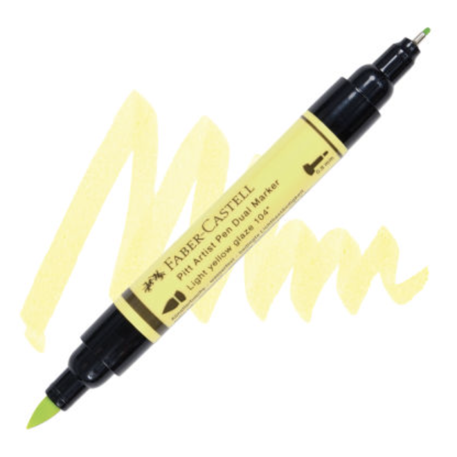 Faber Castell Pitt Artist Pen 104 Dual Marker Light Yellow Glaze