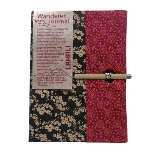 Lamali Wanderer Handmade Hard Cover Journal - 5.9x8.3 - 164 Pages