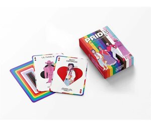 LGBT Rainbow Heart Playing Cards - Bridge Size, 52 Cards + 2 Jokers, Pride Themed