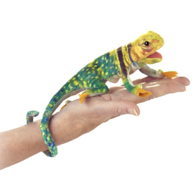 Folkmanis Finger Puppet - Mini Collared Lizard