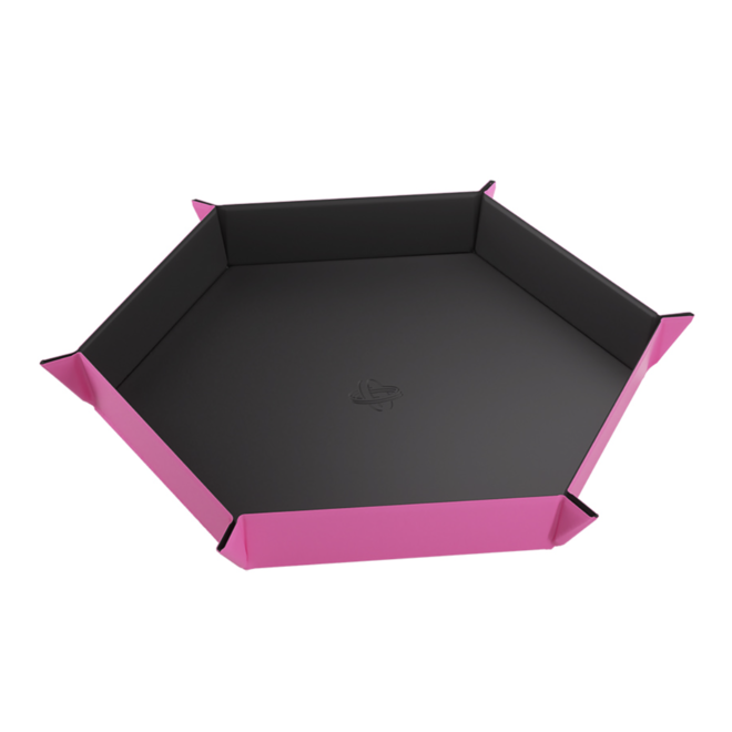 Gamegenic: Magnetic Dice Tray: Hexagonal: Black/Pink